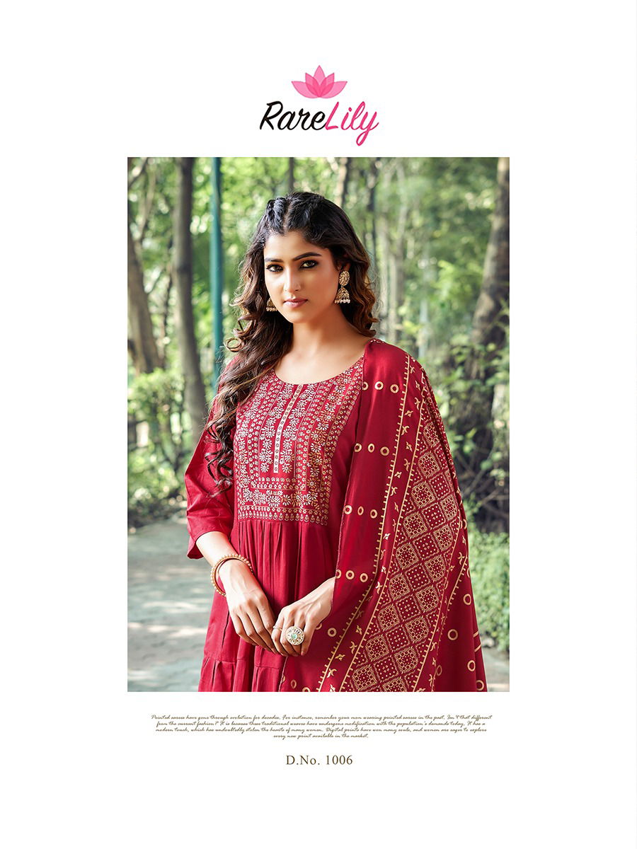 Rare Lily Avantika Vol 1 Heavy Printed Kurti With Dupatta Catalog
